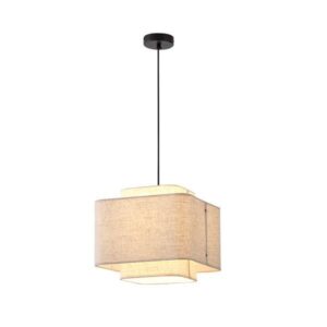 ΦΩΤΙΣΤΙΚΟ ΚΡΕΜΑΣΤΟ ΥΦΑΣΜΑ 1XΕ27 Φ320Χ1090mm ΜΠΕΖ ARTE ILLUMINA ΜUSA EUROLAMP – 144-33060