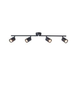 ΣΠΟΤ ΜΕΤΑΛΛΙΚΟ 4ΦΩΤΟ 4XGU10 790X80X165mm ΜΑΥΡΟ ARTE ILLUMINA OLYMP EUROLAMP – 145-25223