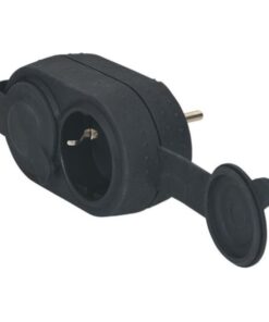 DIY ΠΟΛΥΠΡ.2Χ2 ΦΙΣ 2Π+Γ ΜΕ ΚΑΠ IP44BLACK LEGRAND – 050490