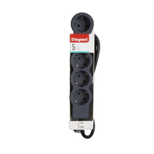ΠΟΛΥΠΡΙΖΟ STD 5 ΣΟΥΚΟ ΚΑΛ 3M ΜΑΥΡΟ LEGRAND – 694564