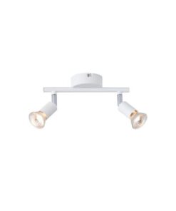 ΣΠΟΤ ΚΙΝΗΤΟ 2ΦΩΤΟ ΜΕΤΑΛΛΙΚΟ 2XGU10 220X80X125mm ΛΕΥΚΟ ARTE ILLUMINA VORRAS EUROLAMP – 145-25240