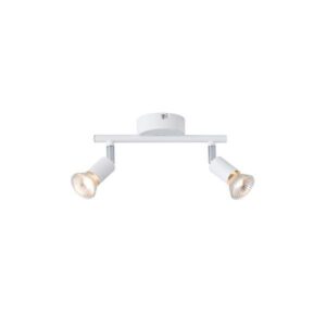 ΣΠΟΤ ΚΙΝΗΤΟ 2ΦΩΤΟ ΜΕΤΑΛΛΙΚΟ 2XGU10 220X80X125mm ΛΕΥΚΟ  ARTE ILLUMINA VORRAS EUROLAMP – 145-25240