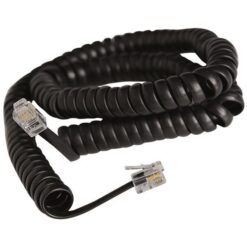 ΣΠΙΡΑΛ ΤΗΛΕΦΩΝΟΥ Α.Τ ΜΑΥΡO 4m 4P4C Rj11 EUROLAMP 147-10069