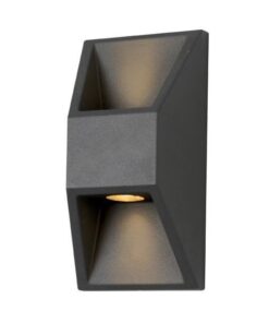 ΦΩΤΙΣΤΙΚΟ ΤΟΙΧΟΥ ΑΛΟΥΜΙΝΙΟΥ 2X1W 164X82X54.5mm ΓΡΑΦΙΤΗΣ ARTE ILLUMINA EUROLAMP – 145-20246