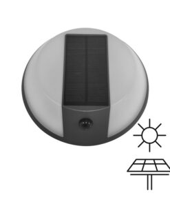 ΑΠΛΙΚΑ ΣΤΡΟΓΓΥΛΗ ΜΕ ΗΛΙΑΚΟ PANEL ΜΑΥΡΟ 5W 500LM 4000Κ IP54 ARTE ILLUMINA EUROLAMP – 145-20827