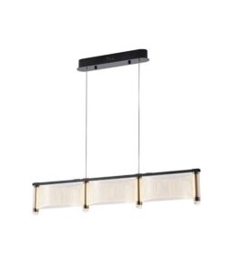 ΦΩΤΙΣΤΙΚΟ ΚΡΕΜΑΣΤΟ ΑΚΡΥΛΙΚΟ LED 3ΦΩΤΟ 3Χ16W 4320Lm 3000K 900X270X175mm ΓΑΛΛΙΚΟ ΧΡΥΣΟ ARTE ILLUMINA RAVENA EUROLAMP – 144-15047