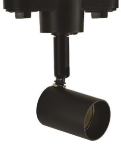 ΣΠΟΤ ΡΑΓΑΣ 2 ΓΡΑΜΜΩΝ GU10 Φ60mm 4cm ΣΤΥΛΟΣ ΜΑΥΡΟ EUROLAMP – 145-59080