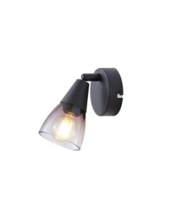 ΣΠΟΤ ΜΕΤΑΛΛΙΚΟ ΜΕ SMOKY ΓΥΑΛΙ 1XE14 D80XH165mm ARTE ILLUMINA CLASSY EUROLAMP – 145-25270