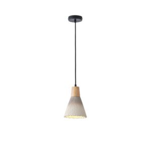 ΦΩΤΙΣΤΙΚΟ ΚΡΕΜΑΣΤΟ RUBBER WOOD&ΤΣΙΜΕΝΤΟ 1xΕ27 160X160X220mm ΧΑΚΙ ARTE ILLUMINA GESSO EUROLAMP – 144-50016