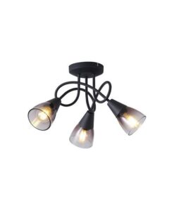 ΣΠΟΤ ΜΕΤΑΛΛΙΚΟ ΜΕ SMOKY ΓΥΑΛΙ ΤΡΙΦΩΤΟ 3XE14 D380XH185mm ARTE ILLUMINA CLASSY EUROLAMP – 145-25272