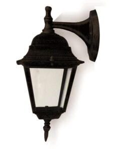 ΑΠΛΙΚΑ ΤΟΙΧΟΥ ΑΛΟΥΜΙΝΙΟΥ ΤΕΤΡΑΓΩΝΗ ΜΑΥΡΗ ΠΡΟΣ ΤΑ ΚΑΤΩ E27 ARTE ILLUMINA EUROLAMP – 154-55105