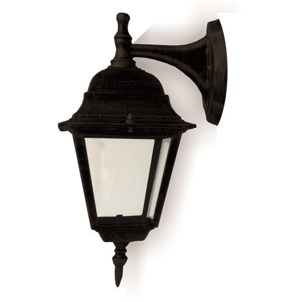 ΑΠΛΙΚΑ ΤΟΙΧΟΥ ΑΛΟΥΜΙΝΙΟΥ ΤΕΤΡΑΓΩΝΗ ΜΑΥΡΗ ΠΡΟΣ ΤΑ ΚΑΤΩ E27 ARTE ILLUMINA EUROLAMP – 154-55105