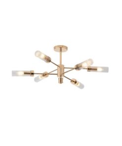 ΦΩΤΙΣΤΙΚΟ ΚΡΕΜΑΣΤΟ ΜΕΤΑΛΛΟ-ΓΥΑΛΙ 6ΦΩΤΟ 6XE14 Φ830X330mm ΓΑΛΛΙΚΟ ΧΡΥΣΟ ARTE ILLUMINA VINY EUROLAMP – 144-24031