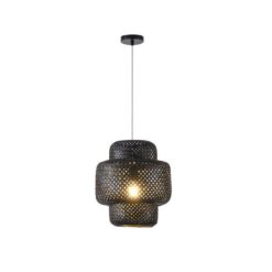 ΦΩΤΙΣΤΙΚΟ ΚΡΕΜΑΣΤΟ BAMBOO 1XE27 310X310X350mm ΜΑΥΡΟ ARTE ILLUMINA AVRA EUROLAMP – 144-33087