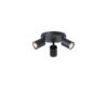 ΣΠΟΤ ΜΕΤΑΛΛΙΚΟ 3ΦΩΤΟ 3XGU10 Φ180X135mm  ΜΑΥΡΟ ARTE ILLUMINA OLYMP EUROLAMP – 145-25222