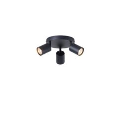 ΣΠΟΤ ΜΕΤΑΛΛΙΚΟ 3ΦΩΤΟ 3XGU10 Φ180X135mm ΜΑΥΡΟ ARTE ILLUMINA OLYMP EUROLAMP – 145-25222