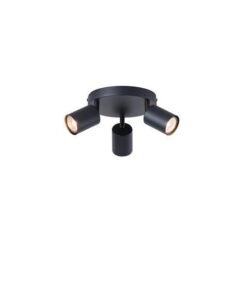 ΣΠΟΤ ΜΕΤΑΛΛΙΚΟ 3ΦΩΤΟ 3XGU10 Φ180X135mm ΜΑΥΡΟ ARTE ILLUMINA OLYMP EUROLAMP – 145-25222