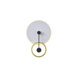 ΦΩΤΙΣΤΙΚΟ TOIXOY ΜΕΤΑΛΛIKO LED 15W 1000Lm 3000K 280x400x70mm ΧΡΥΣΟ ARTE ILLUMINA O CLOCK EUROLAMP – 144-58026