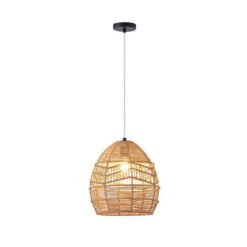 ΦΩΤΙΣΤΙΚΟ ΚΡΕΜΑΣΤΟ BAMBOO 1XE27 300X300X300mm ΚΑΦΕ ARTE ILLUMINA AITHRA EUROLAMP – 144-33088