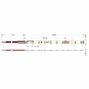 Ταινία LED TΩRA 12W 24V CRI80 IP65 70 led/m 4000K 5m CUBALUX – 2-CL502156
