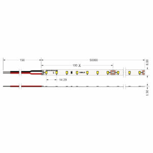 Ταινία LED TΩRA 12W 24V CRI80 IP65 70 led/m 6000K 50m CUBALUX – 2-CL502189