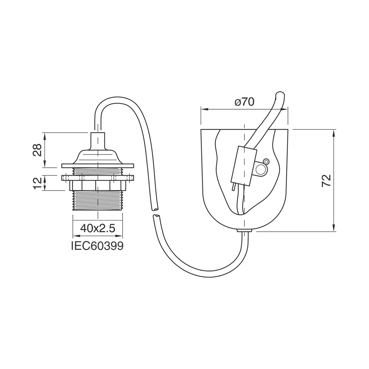 ΑΝΑΡΤΗΣΗ ΜΕ ΚΑΛΩΔΙΟ 0,80Μ KAI ΡΟΔΕΛΑ ΧΡΥΣΗ Ε27 ΜΑΧ60W CUBALUX – 2-CL010287