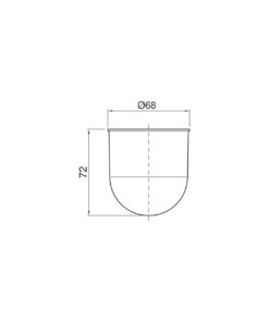 ΡΟΖΕΤΑ ΟΡΟΦΗΣ ΠΛΑΣΤΙΚΗ Φ68 ΟΒΑΛ ΜΑΥΡΗ CUBALUX – 2-CL010393