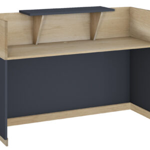 Γραφείο reception Lotus pakoworld σε χρώμα φυσικό – ανθρακί 180x70x110εκ – 069-000016