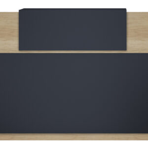 Γραφείο reception Lotus pakoworld σε χρώμα φυσικό – ανθρακί 180x70x110εκ – 069-000016