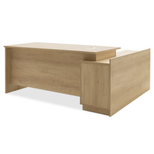 Γραφείο εργασίας επαγγελματικό Amazon pakoworld αριστερή γωνία χρώμα sonoma 180x160x76εκ – 069-000027