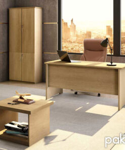 Γραφείο εργασίας επαγγελματικό Amazon pakoworld χρώμα sonoma 150x75x75εκ – 069-000033