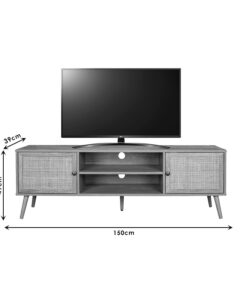 Έπιπλο τηλεόρασης Oslo pakoworld sonoma 150x39x49εκ – 086-000012
