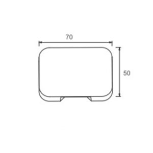 ΦΩΤΙΣΤΙΚΟ ΑΠΛΙΚΑ LED SLIM 70X50X12mm 1W 3000k 65lm IP65 ΠΛΑΣΤΙΚΟ ΛΕΥΚΟ SEASIDE UNIVERSE UNIVERSE – 1-U014748