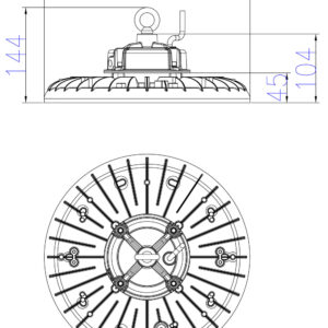 ΚΑΜΠΑΝΑ LED SMD PROFESSIONAL 150W 5000K 100-240V 18000lm 120° IP65 ΓΚΡΙ UNIVERSE UNIVERSE – 1-U014753
