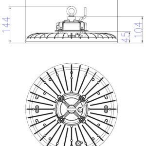 ΚΑΜΠΑΝΑ LED SMD PROFESSIONAL 250W 5000K 100-240V 30000lm 120° IP65 ΓΚΡΙ UNIVERSE UNIVERSE – 1-U014762