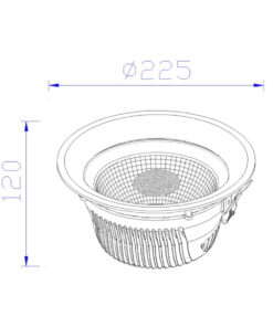 ΦΩΤΙΣΤΙΚΟ ΧΩΝΕΥΤΟ COB LED Φ225 50W 3000K-4000K-6000K 4500lm 45° AC220-240V ΑΛΟΥΜΙΝΙΟΥ ΛΕΥΚΟ PROFESSIONAL UNIVERSE UNIVERSE – 1-U014786