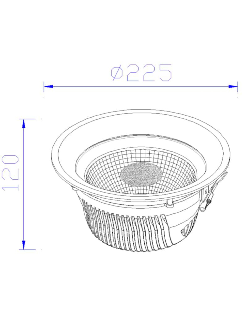 ΦΩΤΙΣΤΙΚΟ ΧΩΝΕΥΤΟ COB LED Φ225 50W 3000K-4000K-6000K 4500lm 45° AC220-240V ΑΛΟΥΜΙΝΙΟΥ ΛΕΥΚΟ PROFESSIONAL UNIVERSE UNIVERSE – 1-U014786