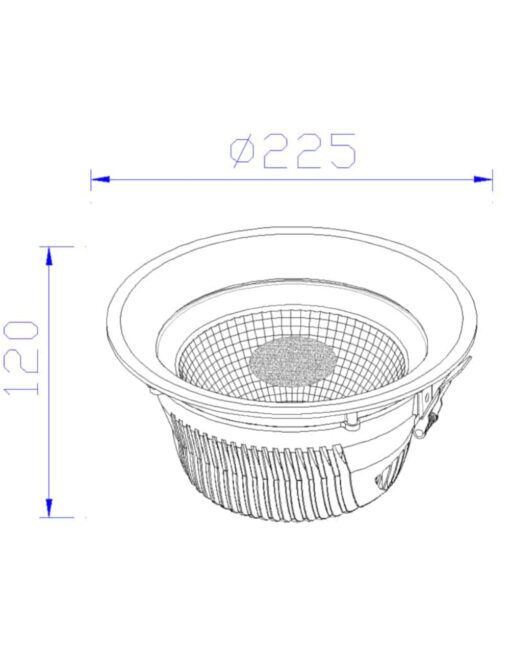 ΦΩΤΙΣΤΙΚΟ ΧΩΝΕΥΤΟ COB LED Φ165 18W 3000K-4000K-6000K 1620lm 120° AC85-265V ΑΛΟΥΜΙΝΙΟΥ ΛΕΥΚΟ UNIVERSE UNIVERSE – 1-U014793