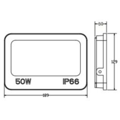 ΠΡΟΒΟΛΕΑΣ LED DOB 50W 3CCT(3000/4000/6500K) 180-265V 4750m 120° IP66 ΑΝΘΡΑΚΙ UNIVERSE UNIVERSE – 1-U016056
