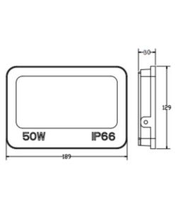ΠΡΟΒΟΛΕΑΣ LED DOB 50W 3CCT(3000/4000/6500K) 180-265V 4750m 120° IP66 ΑΝΘΡΑΚΙ UNIVERSE UNIVERSE – 1-U016056