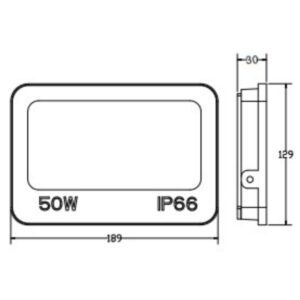 ΠΡΟΒΟΛΕΑΣ LED DOB 50W 3CCT(3000/4000/6500K) 180-265V 4750m 120° IP66 ΑΝΘΡΑΚΙ UNIVERSE UNIVERSE – 1-U016056