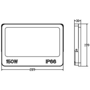 ΠΡΟΒΟΛΕΑΣ LED DOB 150W 3CCT(3000/4000/6500K) 180-265V 14250m 120° IP66 ΑΝΘΡΑΚΙ UNIVERSE UNIVERSE – 1-U016070