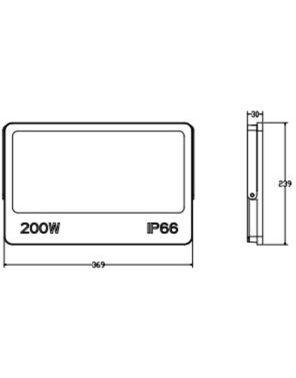 ΠΡΟΒΟΛΕΑΣ LED DOB 200W 3CCT(3000/4000/6500K) 180-265V 19000m 120° IP66 ΑΝΘΡΑΚΙ UNIVERSE UNIVERSE – 1-U016087