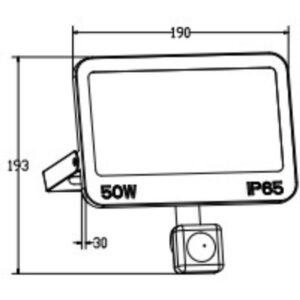 ΠΡΟΒΟΛΕΑΣ LED DOB 50W ME ANIXNEYTH 3CCT(3000/4000/6500K) 180-265V 4750m 120° IP65 ΑΝΘΡΑΚΙ UNIVERSE UNIVERSE – 1-U016094