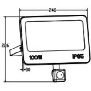 ΠΡΟΒΟΛΕΑΣ LED DOB 100W ME ANIXNEYTH 3CCT(3000/4000/6500K) 180-265V 4750m 120° IP65 ΑΝΘΡΑΚΙ UNIVERSE UNIVERSE – 1-U016100