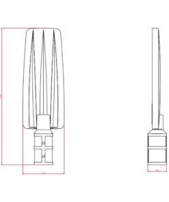 ΦΩΤΙΣΤΙΚΟ ΔΡΟΜΟΥ LED SMD DOB 50W 6500K 180-265V 5000lm 70°x140 IP66 ΑΝΘΡΑΚΙ UNIVERSE UNIVERSE – 1-U016117