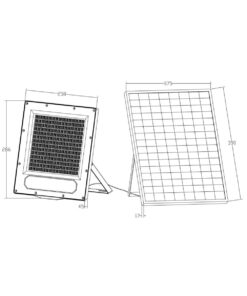 ΠΡΟΒΟΛΕΑΣ LED ME ΗΛΙΑΚΟ ΠΑΝΕΛ SMD PROFESSIONAL 240W 3CCT(3000/4000/6500K) 3300lm 90° IP65 ΑΝΘΡΑΚΙ UNIVERSE UNIVERSE – 1-U016216