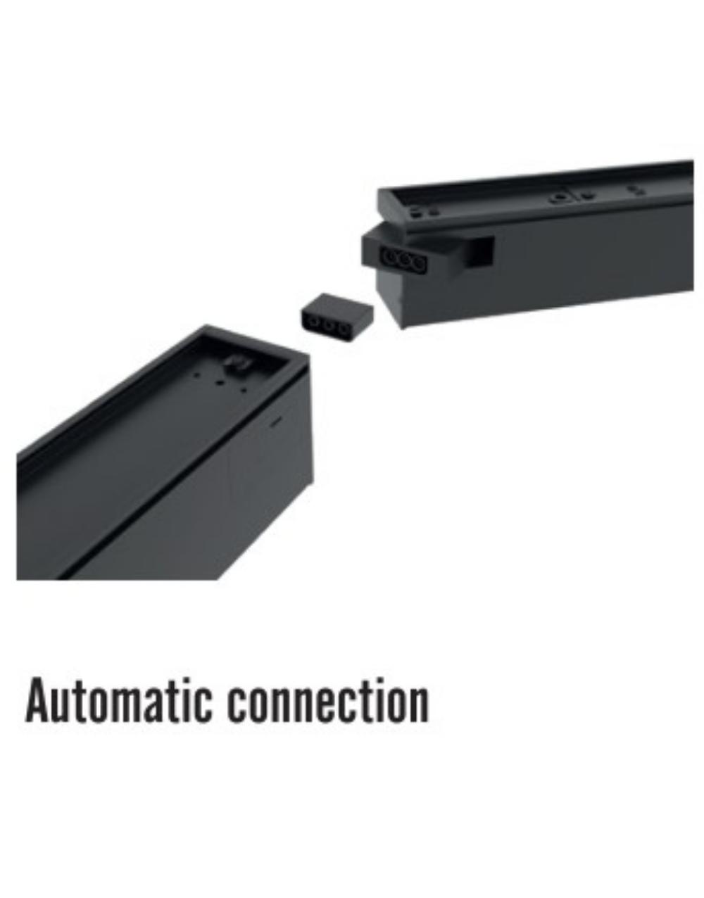 MODULAR ΓΡΑΜΜΙΚΟ ΦΩΤΙΣΤΙΚΟ LED 600x55x55 20W 3CCT (3000/4000/6500 K) 2400lm AC170-265V AΛΟΥΜΙΝΙΟΥ ΜΑΥΡΟ UNIVERSE UNIVERSE – 1-U016285