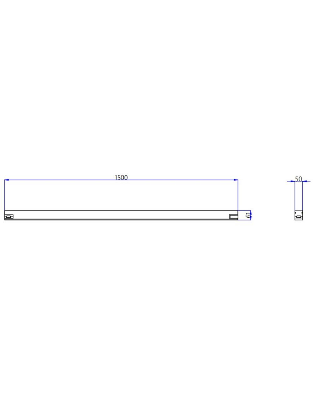 MODULAR ΓΡΑΜΜΙΚΟ ΦΩΤΙΣΤΙΚΟ LED 1500x55x55 50W 3CCT (3000/4000/6500 K) 6000lm AC170-265V AΛΟΥΜΙΝΙΟΥ ΜΑΥΡΟ UNIVERSE UNIVERSE – 1-U016308