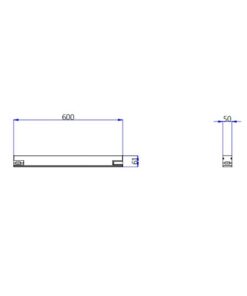 MODULAR ΓΡΑΜΜΙΚΟ ΦΩΤΙΣΤΙΚΟ LED 600x55x55 20W 3CCT (3000/4000/6500 K) 2400lm AC170-265V AΛΟΥΜΙΝΙΟΥ ΛΕΥΚΟ UNIVERSE UNIVERSE – 1-U016315